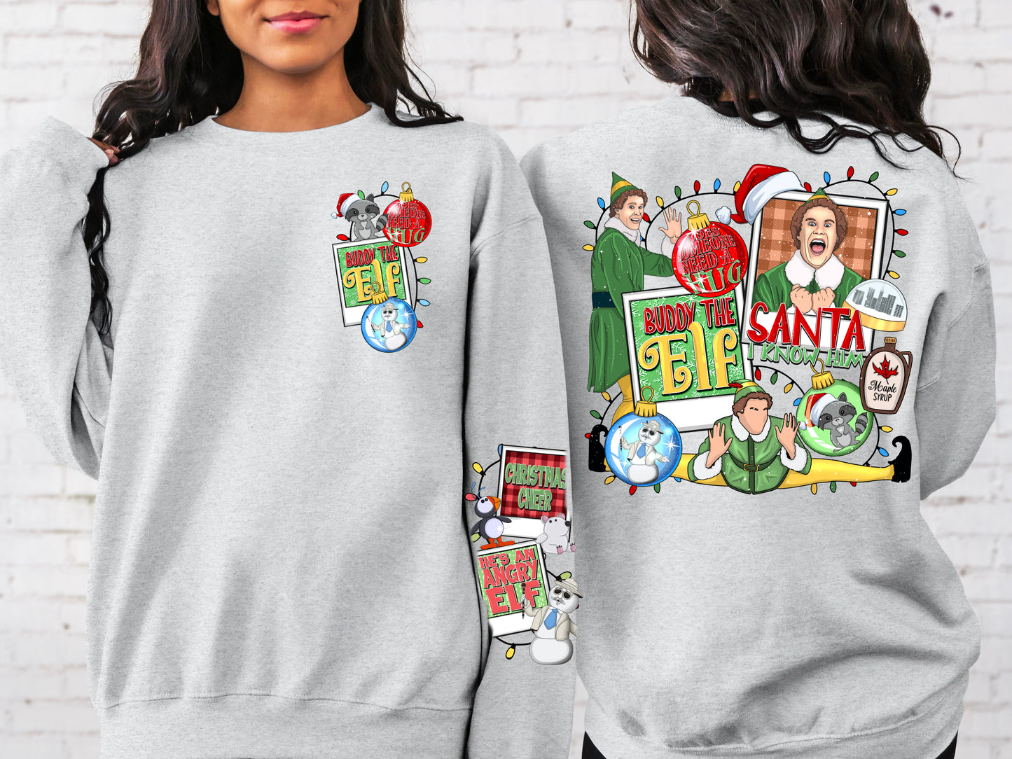 DTF Transfer Christmas Alf Buddy Parody With Sleeves Jumbo Offered