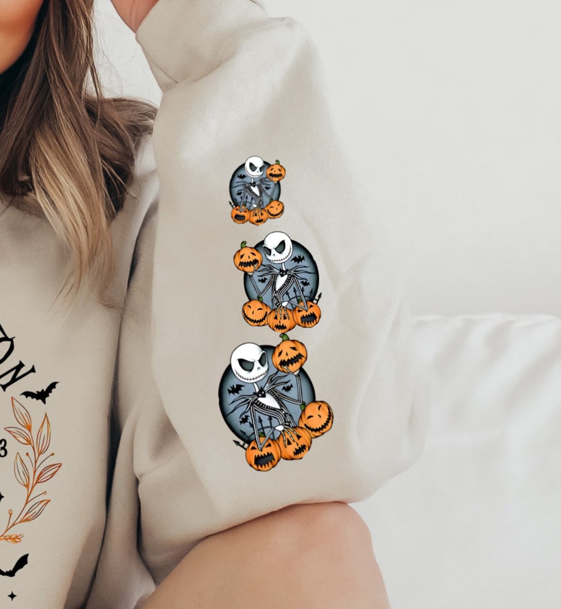 DTF Transfer Fall Halloween Jack The Pumpkin King - Sleeve Print