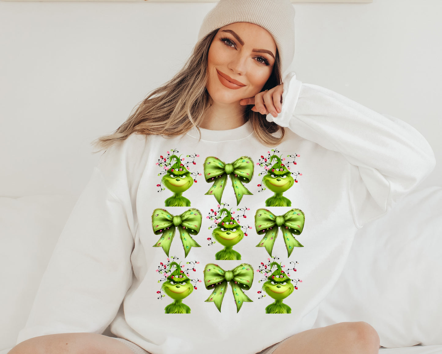 DTF Transfer Christmas Grinch W/ Bows