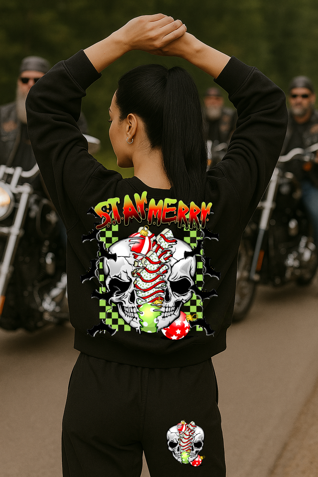 DTF Transfer Stay Merry Punk Rock Christmas