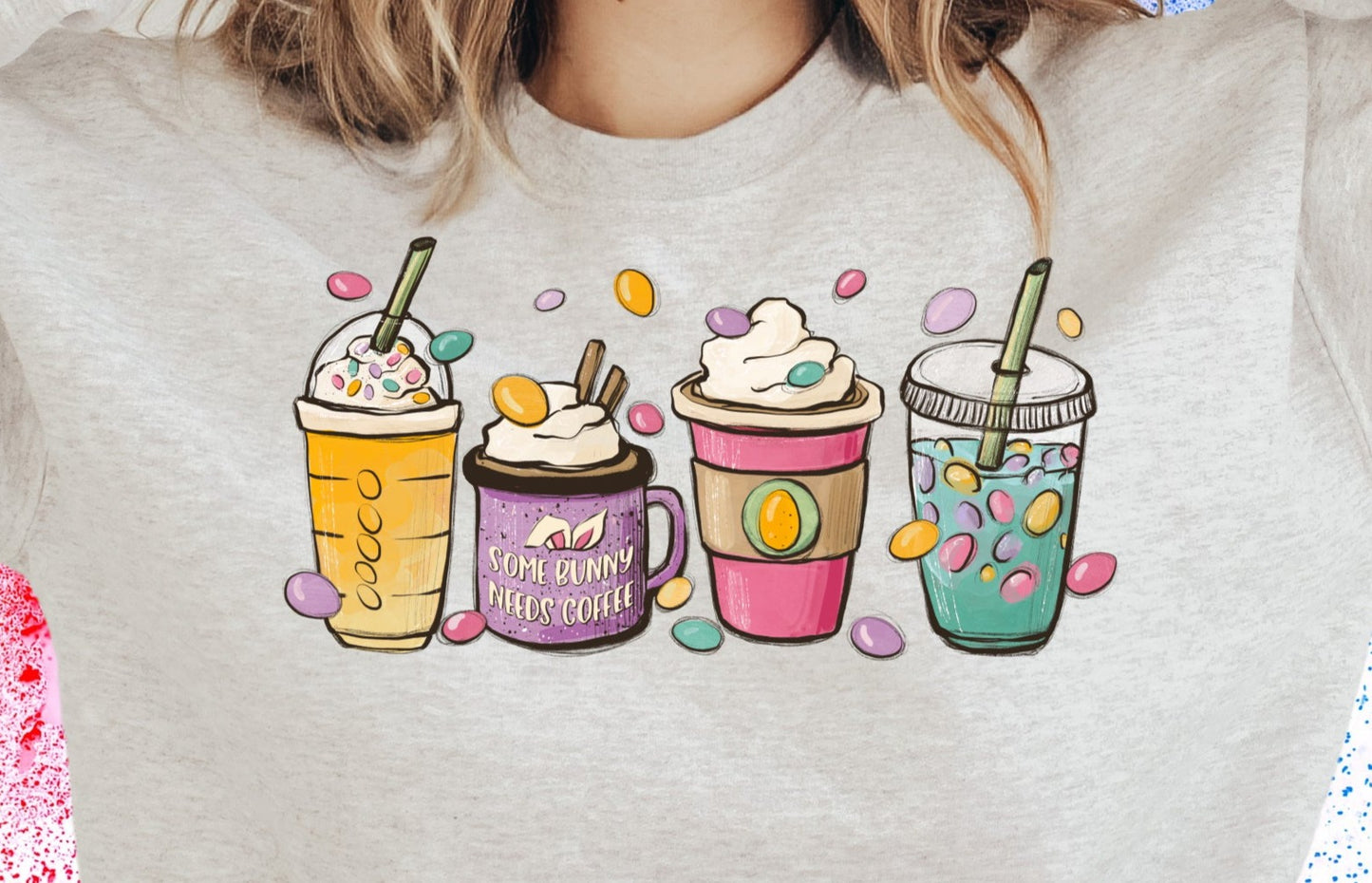 DTF Transfer Easter Coffee Cups