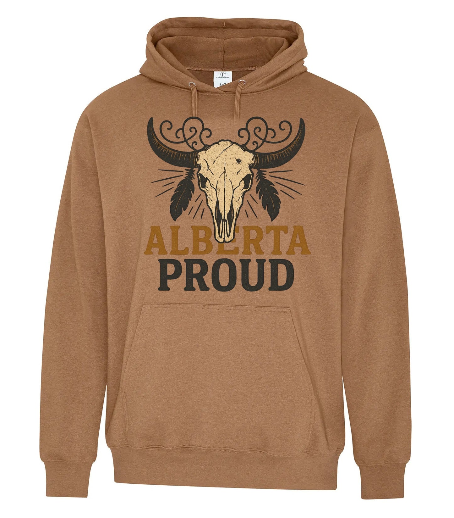 T-Shirt Sweatshirt Crewneck Alberta Western Skull – Canadian Prairie Pride Design