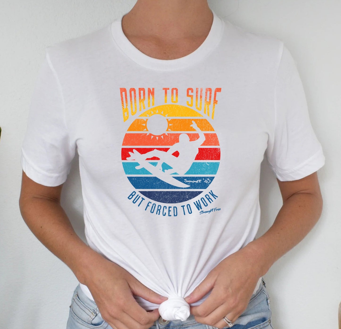 DTF Transfer Born To Surf - Can Switch Names