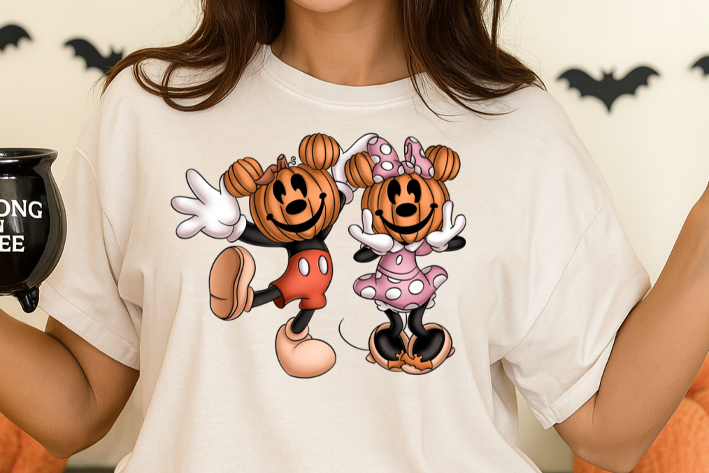 DTF Transfer Pumpkin Mouse Duo – Halloween