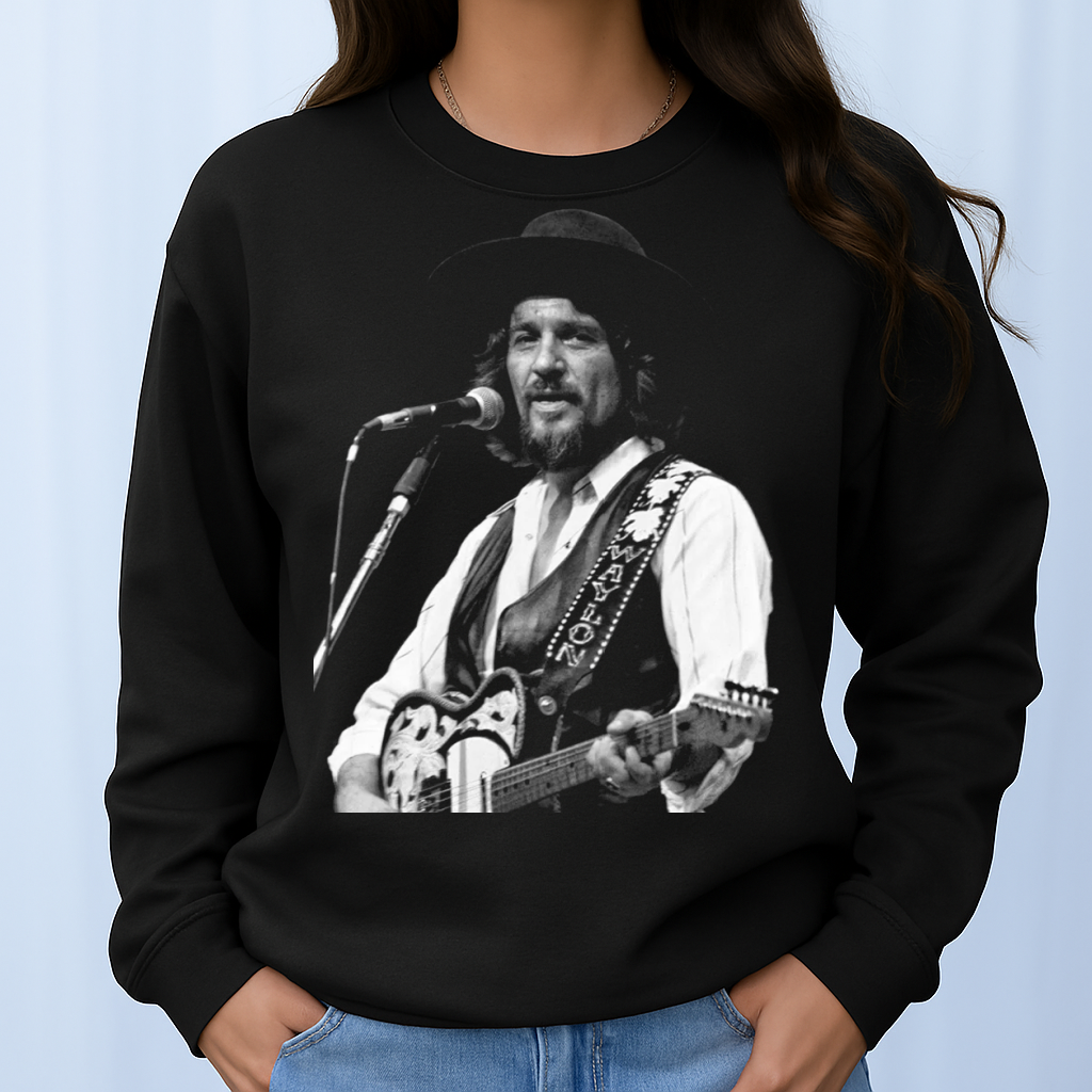 T-Shirt Or Hoodie Waylon J – Vintage Country Legend Black & White Graphic
