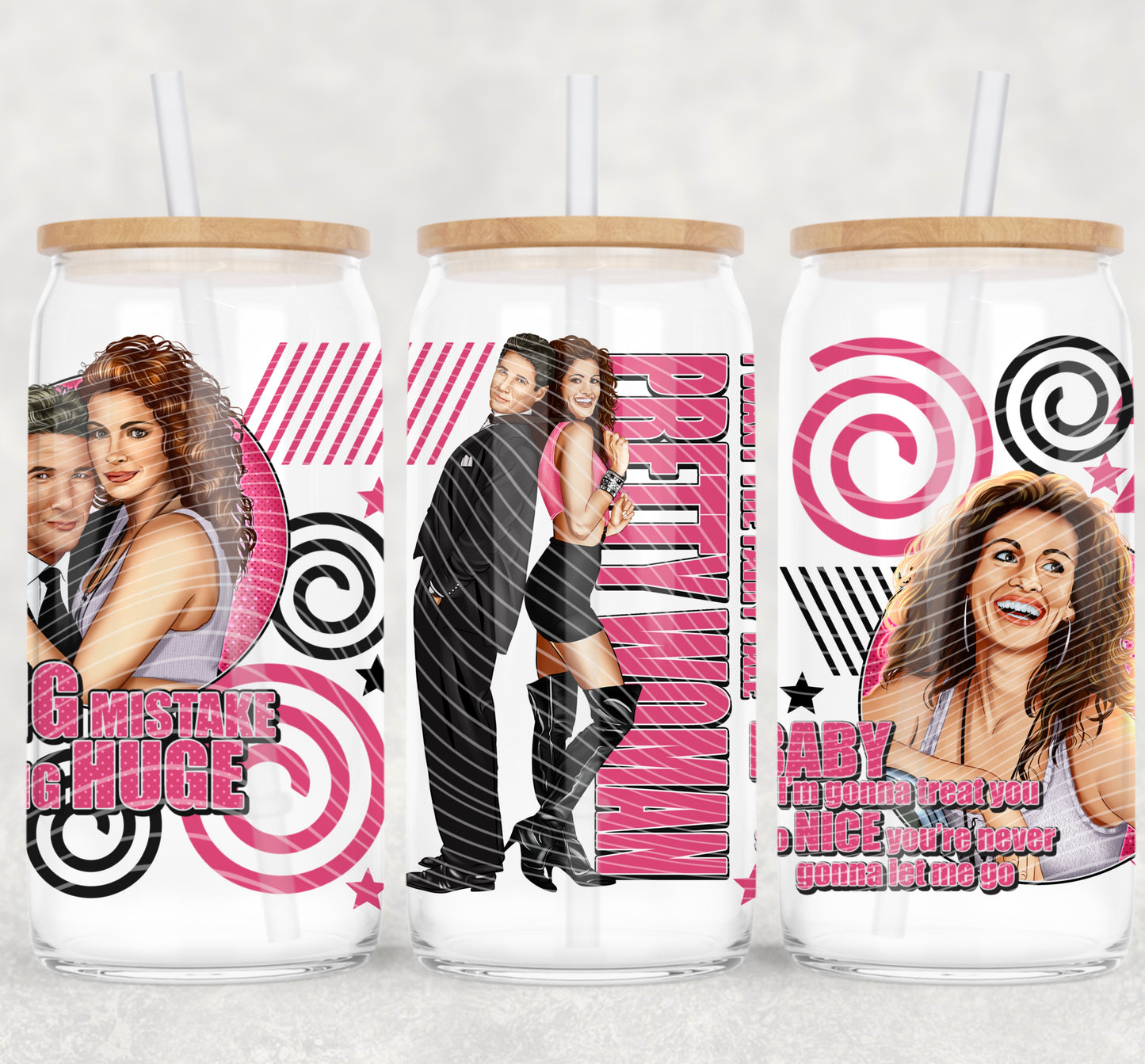 UV-DTF Cup Wrap Pretty Womann Movie Scene