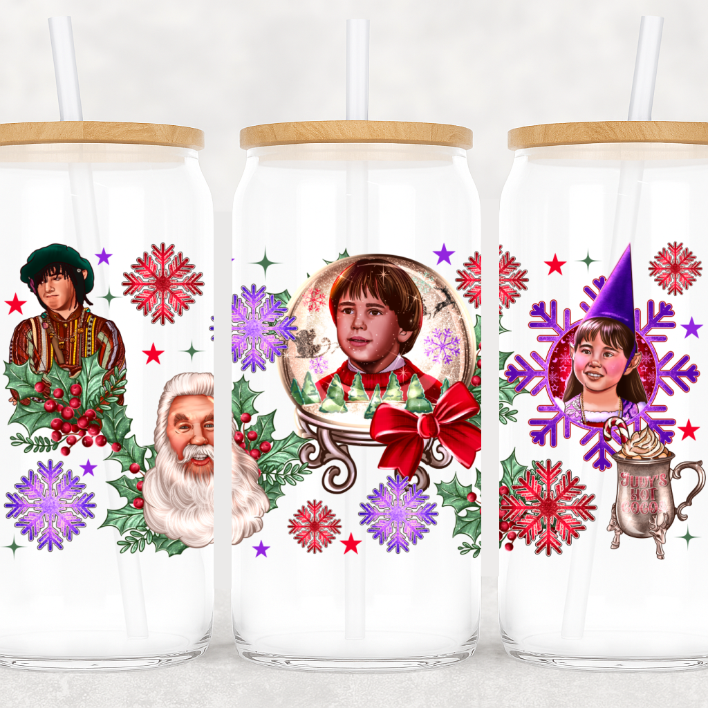 UV-DTF The Santa Clause Wrap – Classic Characters with Holly, Snowflakes & Hot Cocoa