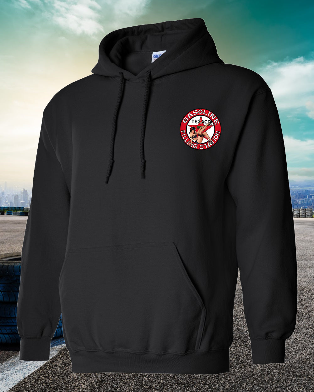 T-Shirt Sweatshirt Or Hoodie Vintage Car Freaks Gasoline Pin Up