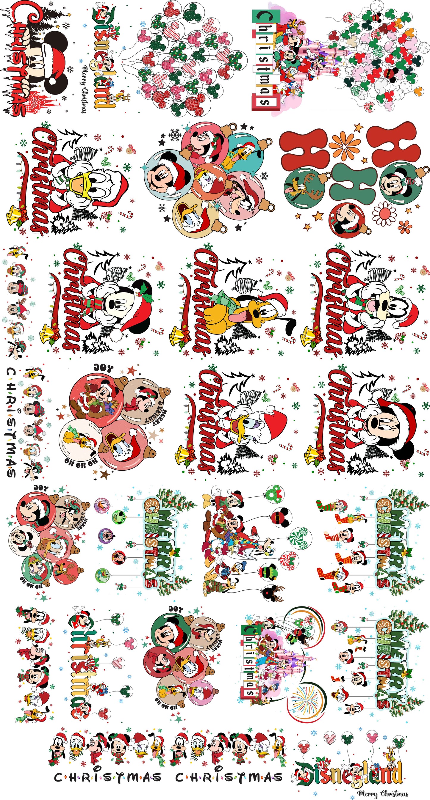 Premade Gangsheet DTF Transfer Mouse & Friends