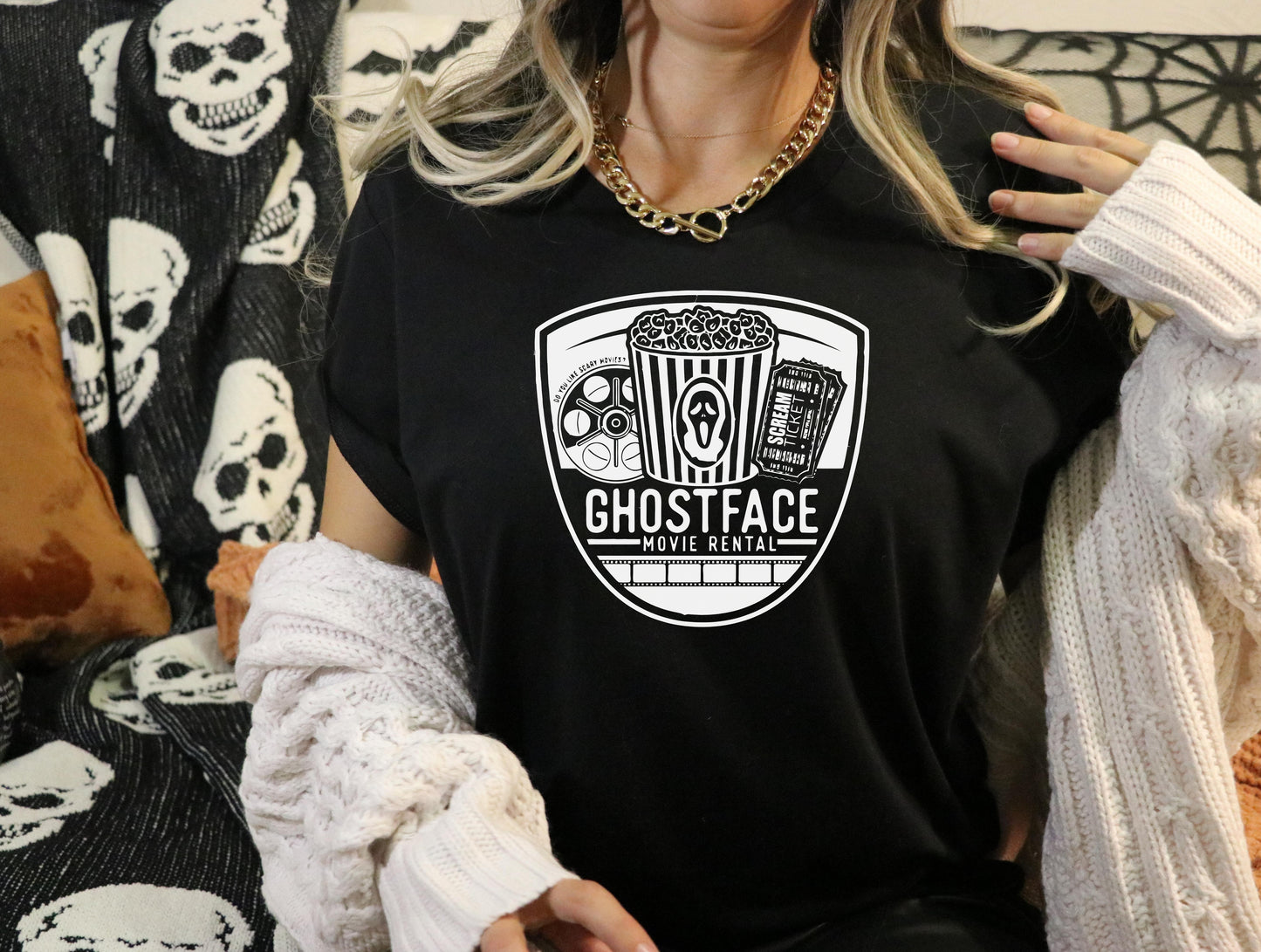 DTF Transfer Ghost Face Movie Parody