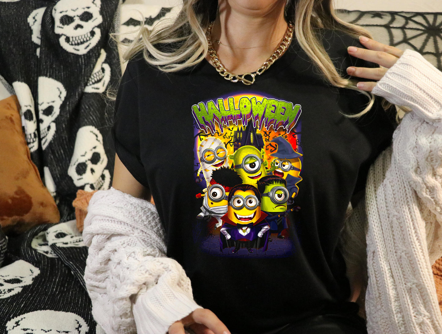 DTF Transfer Fall Halloween Yellow Kids Jumbo Print