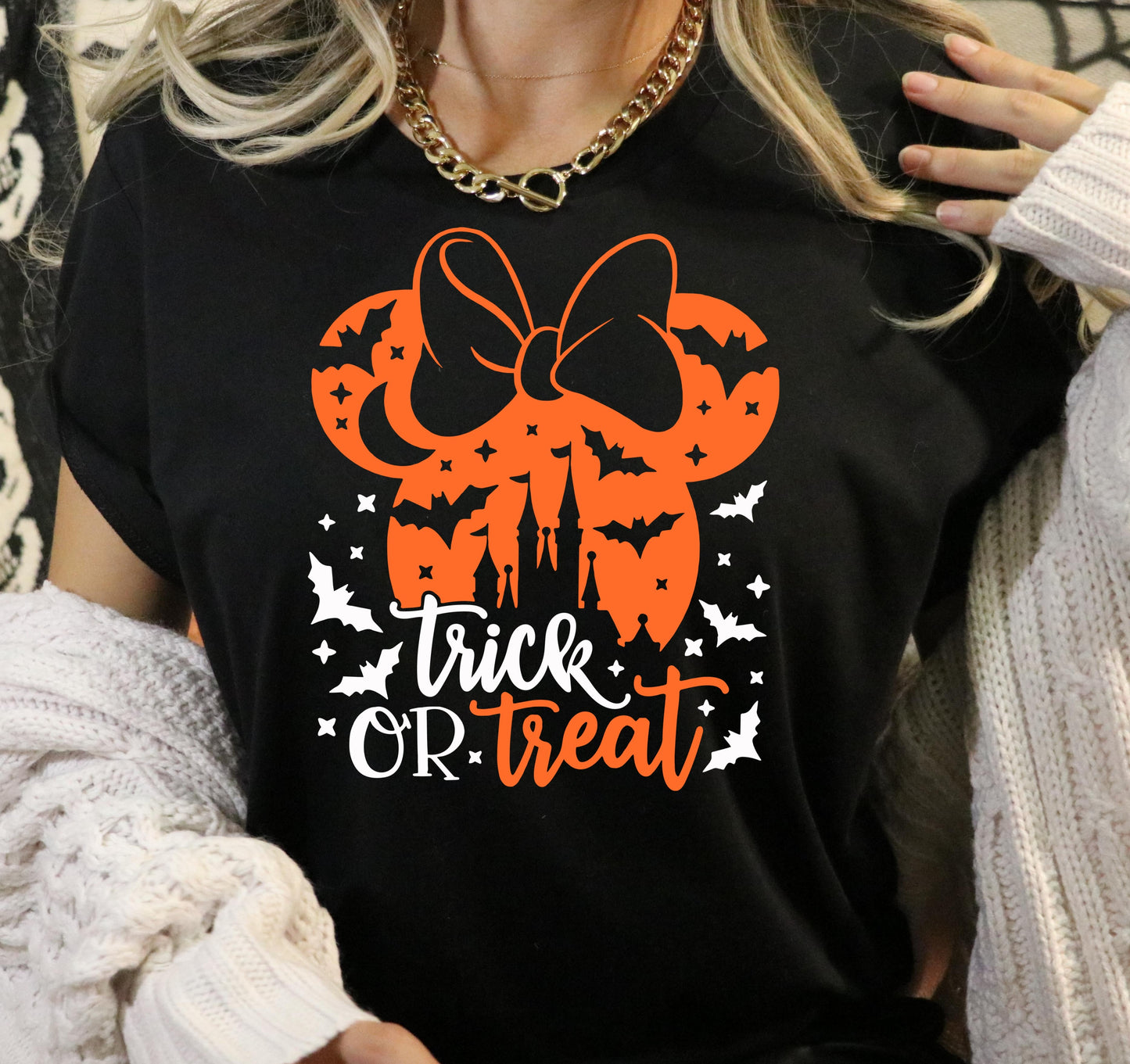 DTF Transfer Fall Halloween Trick Or Treat Mouse