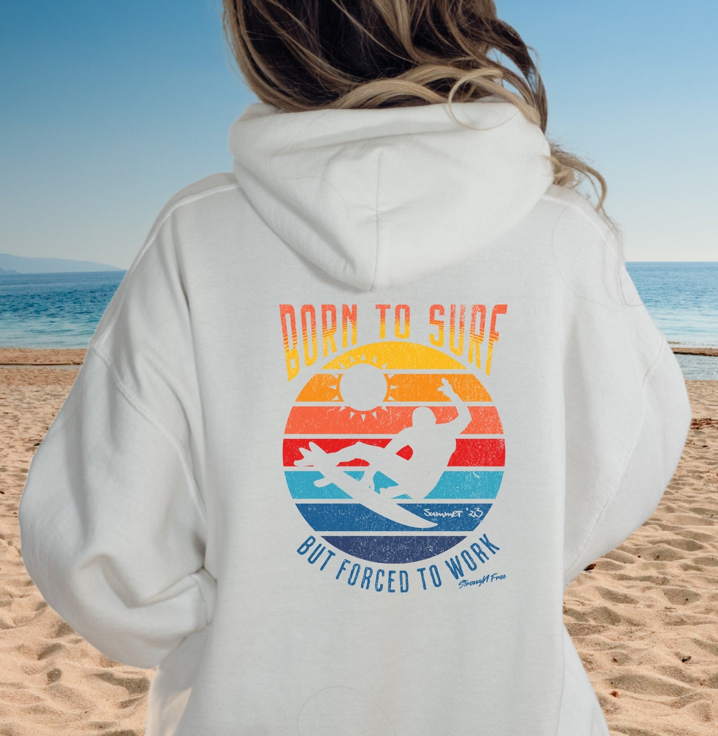 DTF Transfer Born To Surf - Can Switch Names