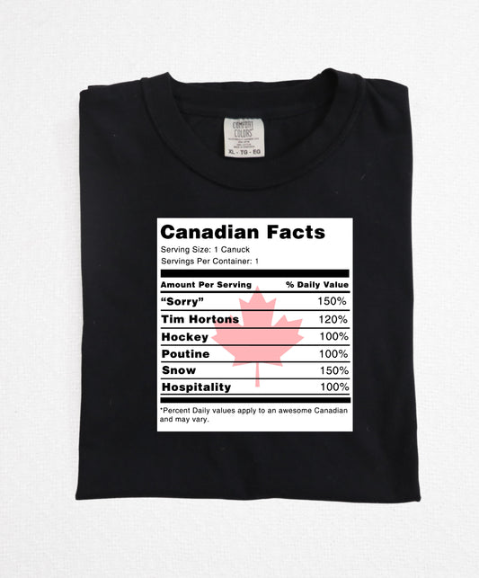 T-Shirt Sweatshirt Hoodie Canadian Facts  ..