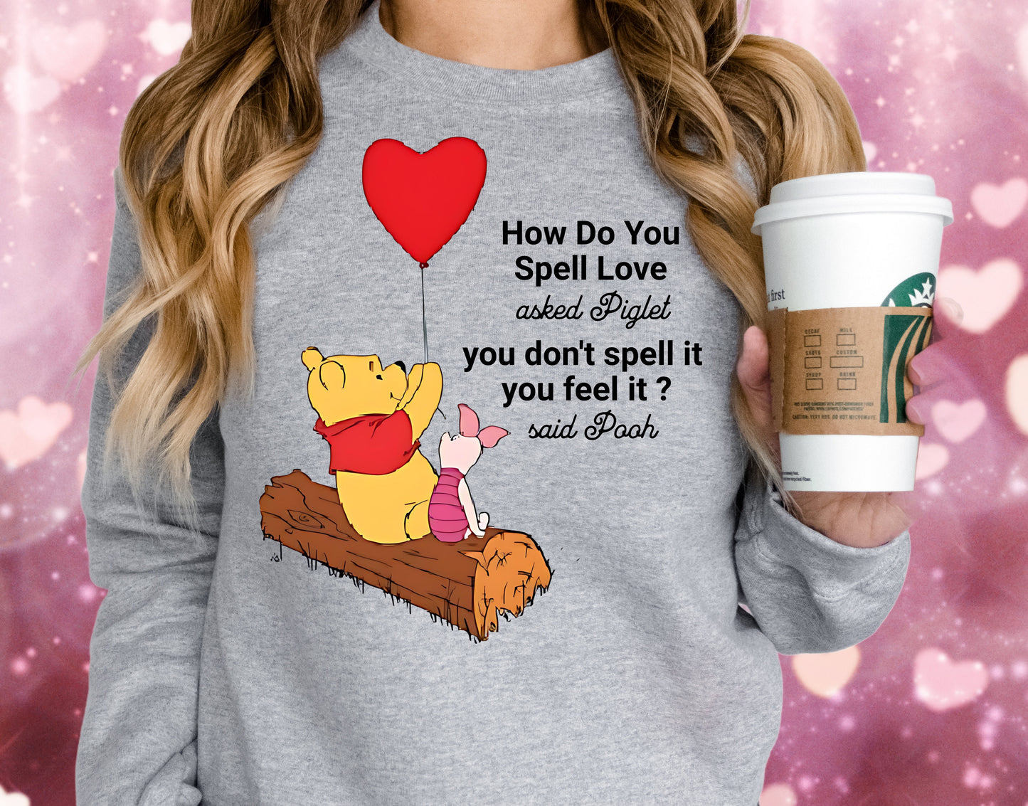 Sweatshirt T-Shirt Crewneck Valentines - How Do You Spell Love?