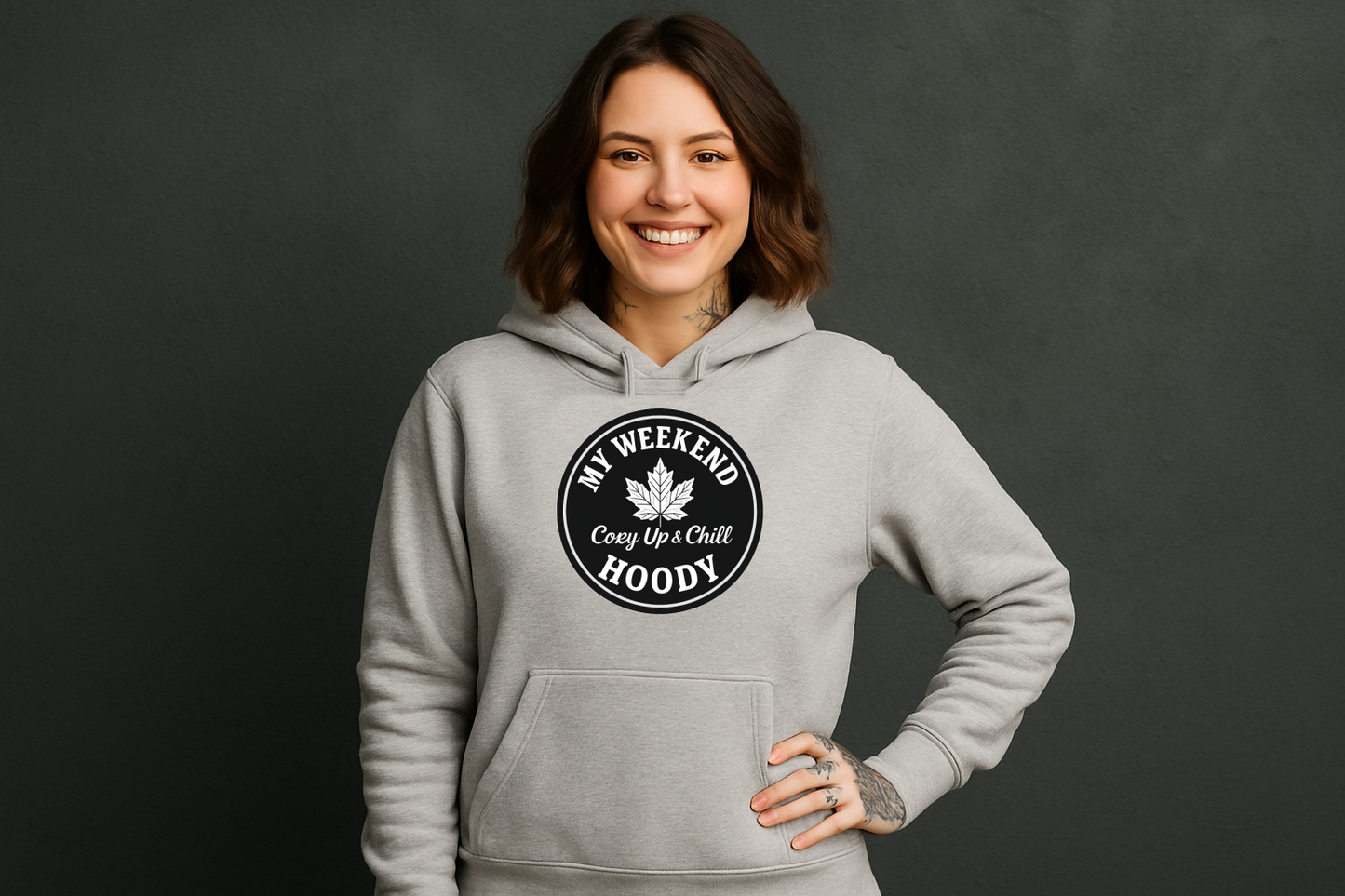 T-Shirt Crewneck Hoody – My Weekend Hoody | Cozy Up & Chill