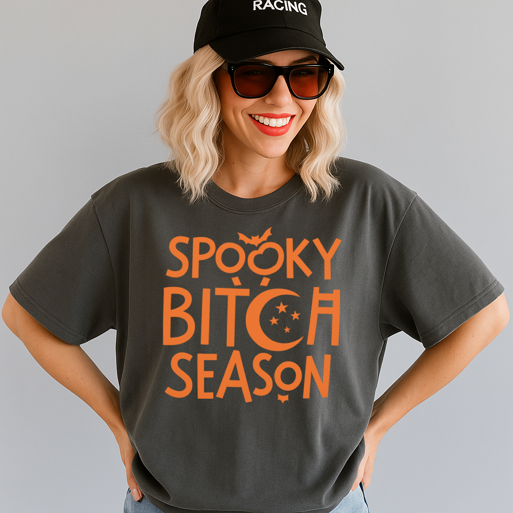 DTF Transfer Spooky Bitch Season โ Bold Halloween Sassy Quote Print