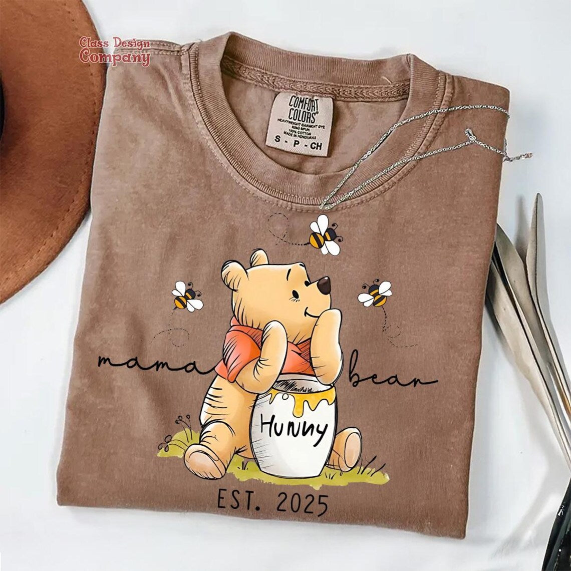 T-Shirt Or Sweatshirt Crewneck Mama Bear Hunny Bee