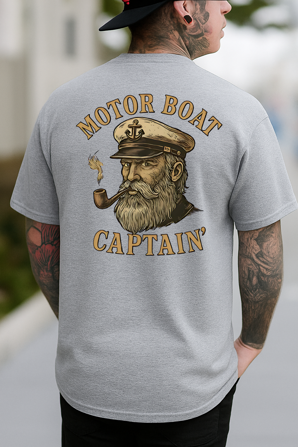DTF Transfer Motor Boat Captain