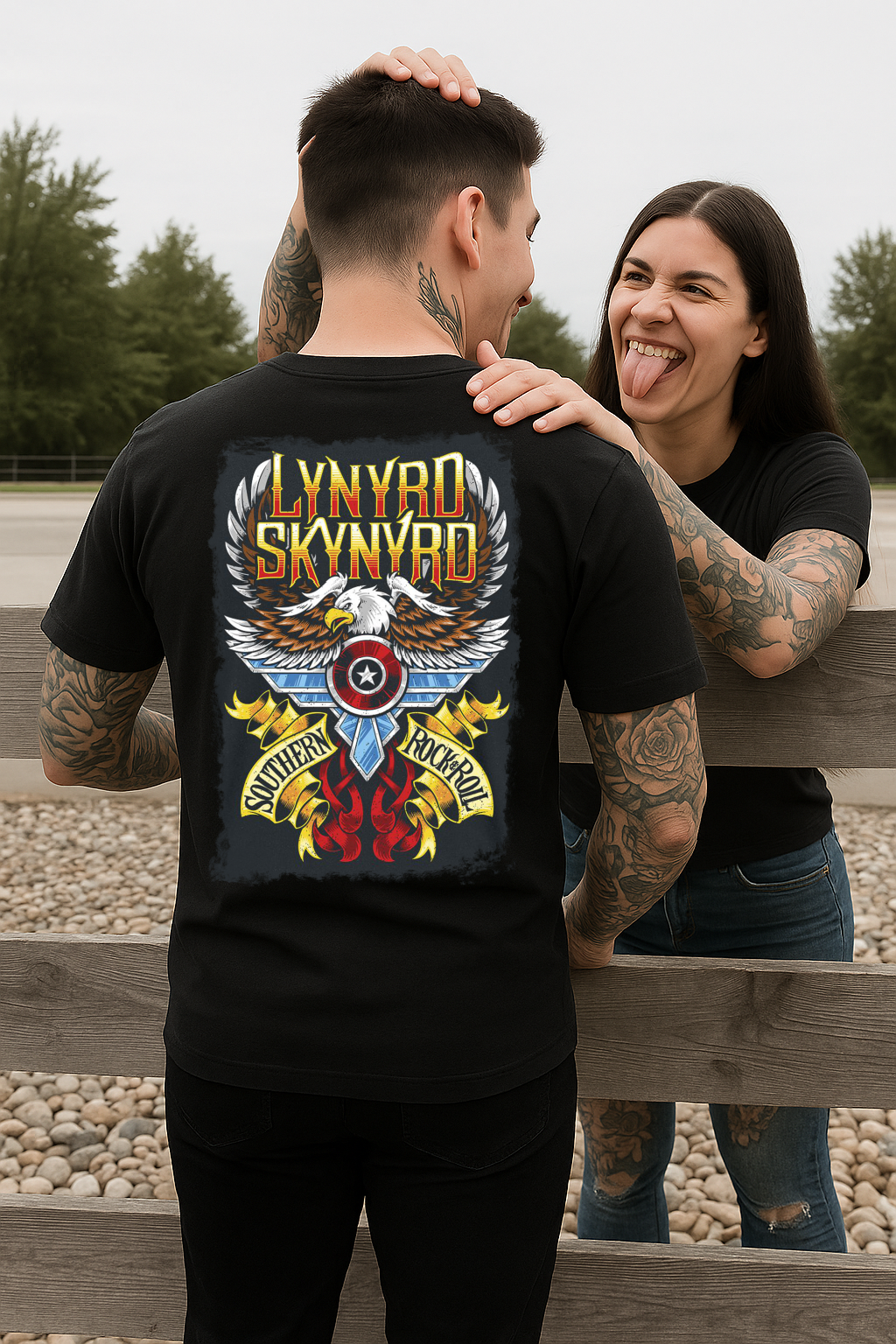 DTF Transfer – Lynyrd Skynyrd Southern Rock & Roll Eagle Design