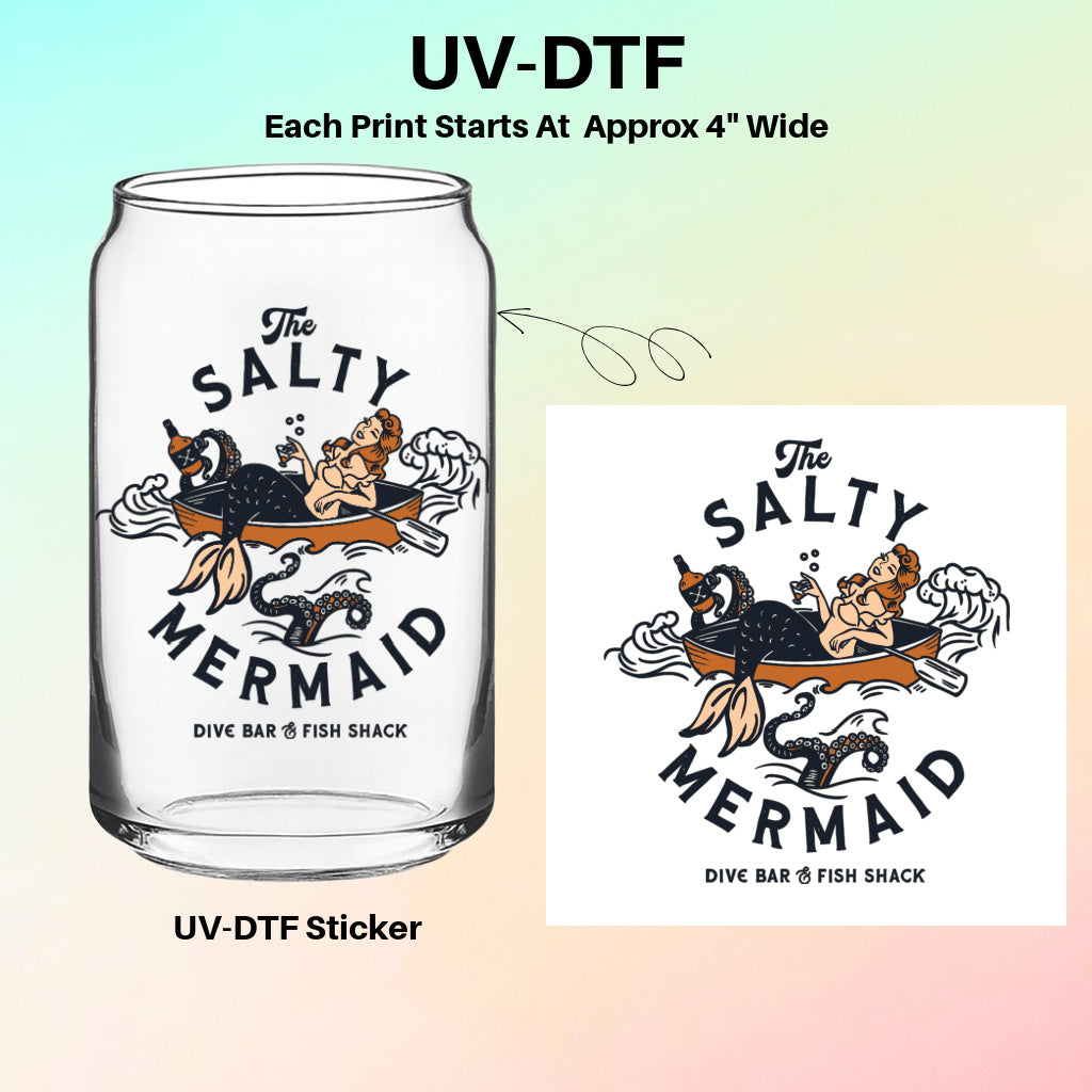 UV-DTF Stickers – The Salty Mermaid Dive Bar & Fish Shack