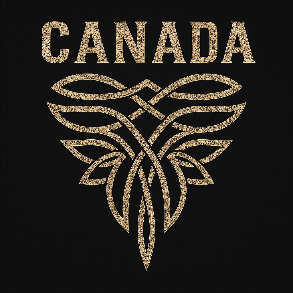 T-Shirt Or Sweatshirt Crewneck Canada Tribal Pattern – Bold Maple-Inspired Western Design