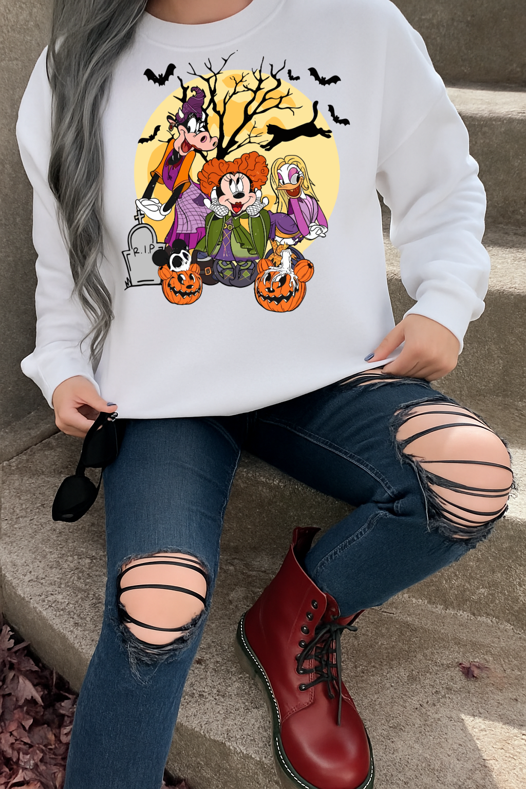 T-Shirt Hoody Crewneck Dis Hocuss Pocuss Sweatshirt – Min Mouse Sanderson Sisters Halloween