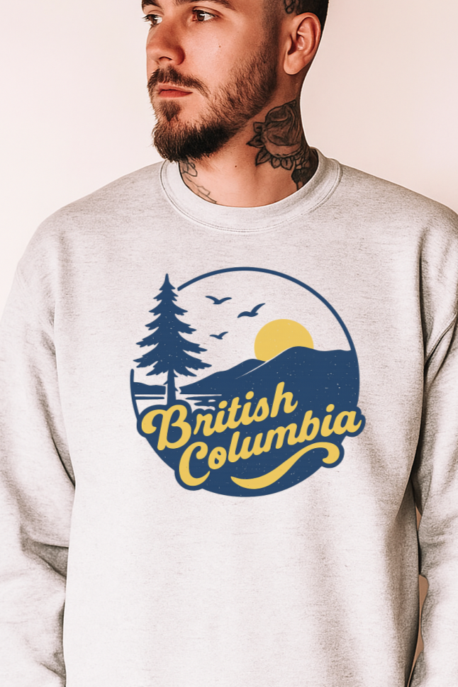 DTF Transfer British Columbia Sunset – Mountains, Trees