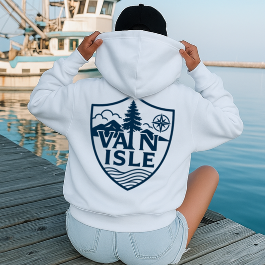 DTF Transfer Van Isle Shield Hoodie – Vancouver Island Nautical Design