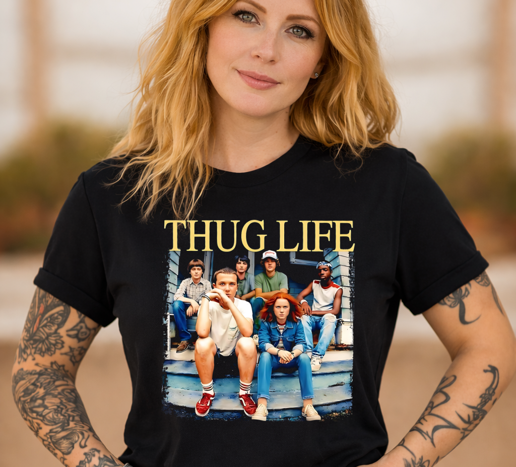 DTF Transfer Thug Life 80’s Style Graphic Stranger Stuff