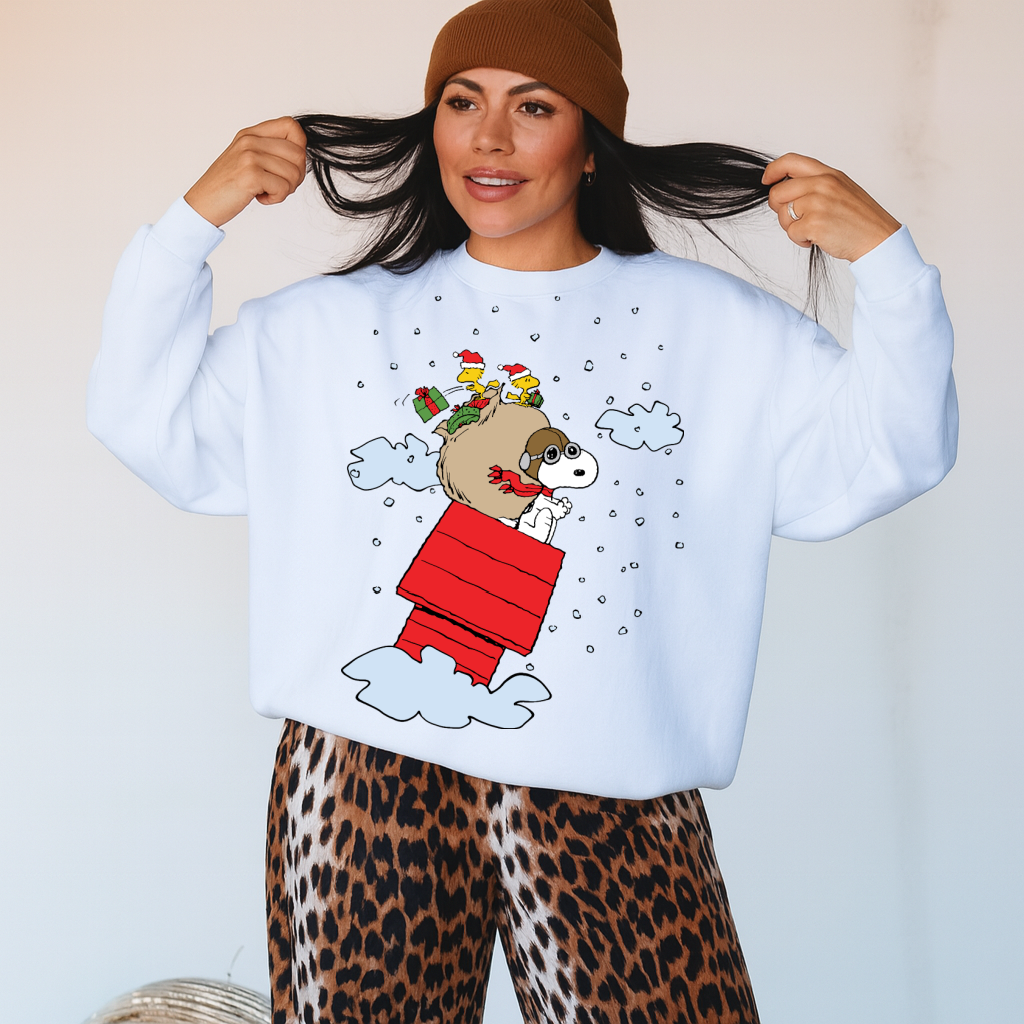 DTF Transfer Christmas Snooopy & Friends Sweatshirt – Festive Holiday Pullover