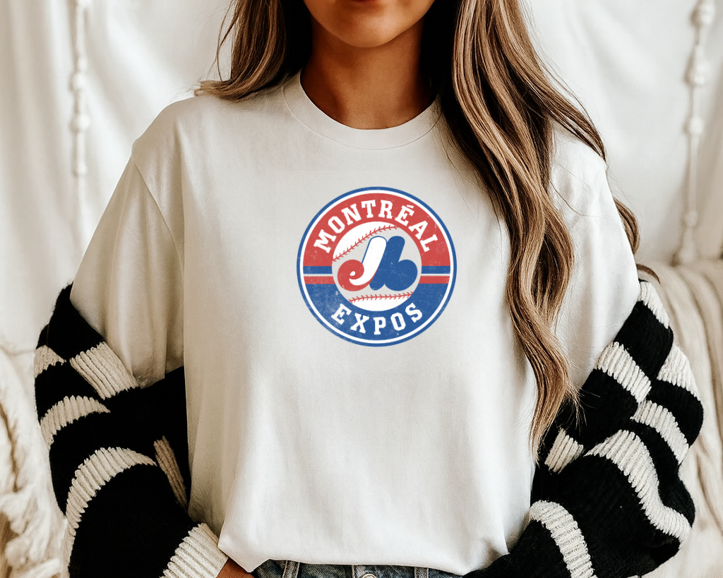 DTF Transfer Classic Circular Baseball Badge Graphic