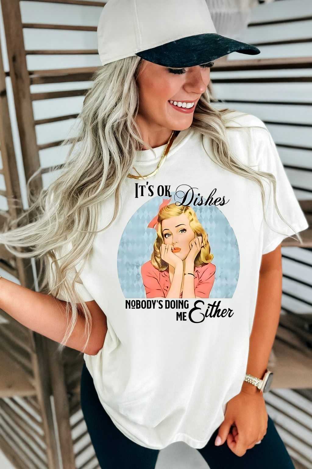 DTF Transfer – It’s OK Dishes Nobody’s Doing Me Either Retro