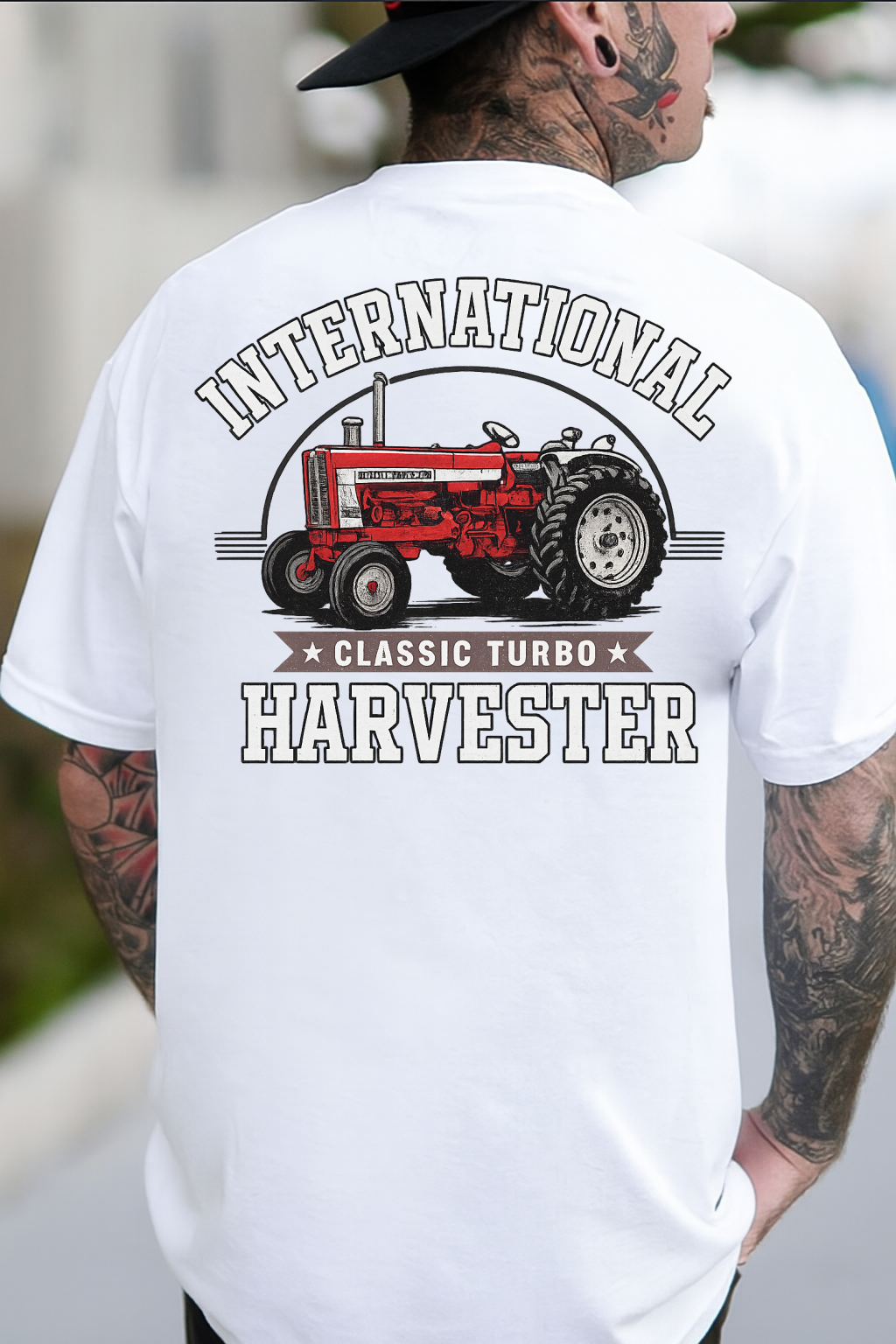 DTF Transfer International Harvester – Classic Turbo Red Tractor Design