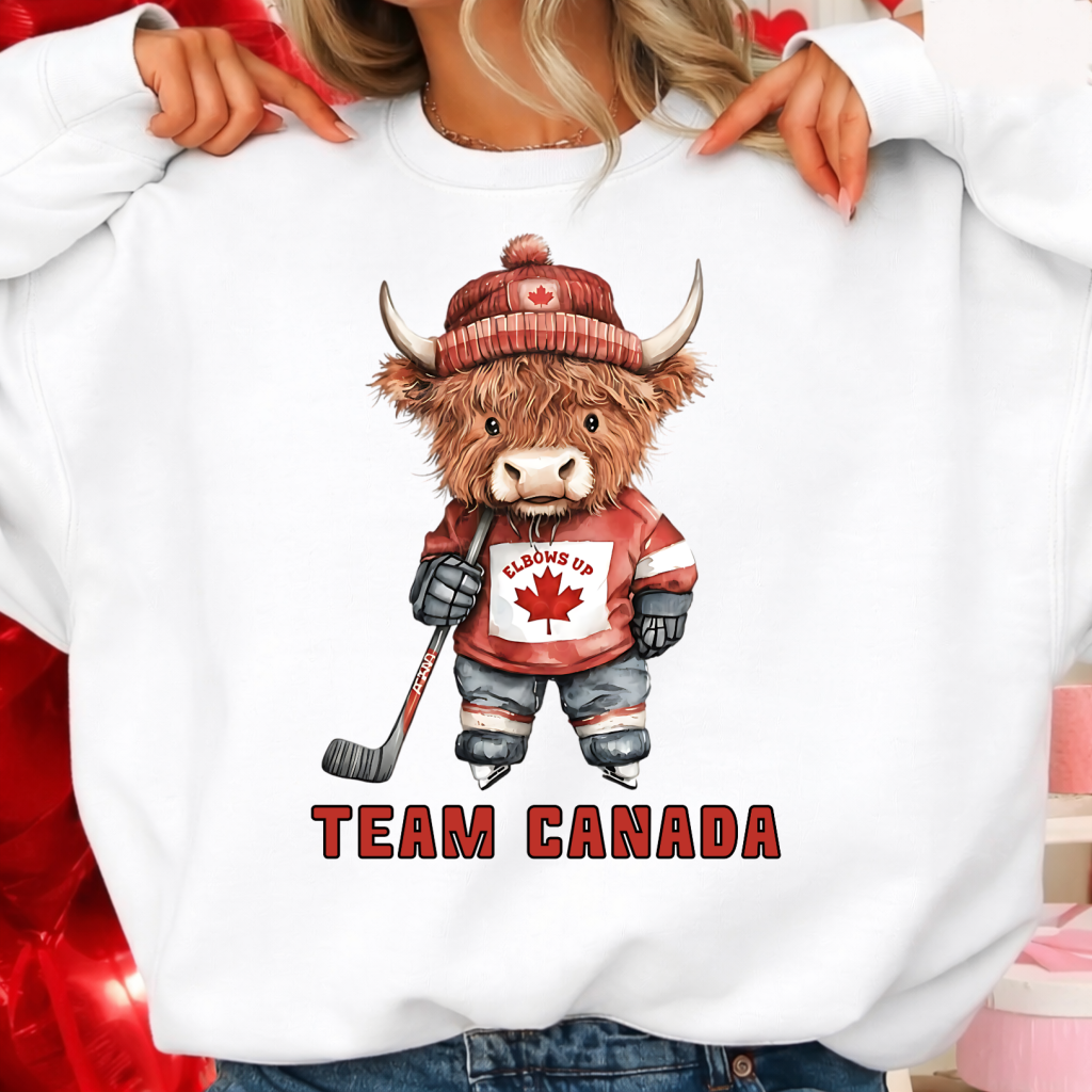 DTF Transfer Team Canada Rustic Cow