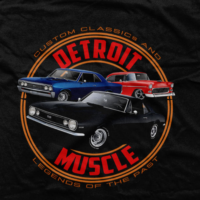 T-Shirt Sweatshirt Gear Heads - "Detroit Muscle" Custom Classics Design