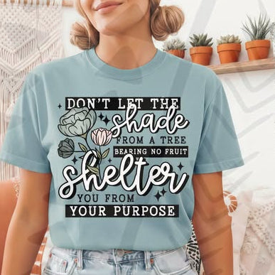 DTF Transfer Faith Quote Purpose Over Comfort