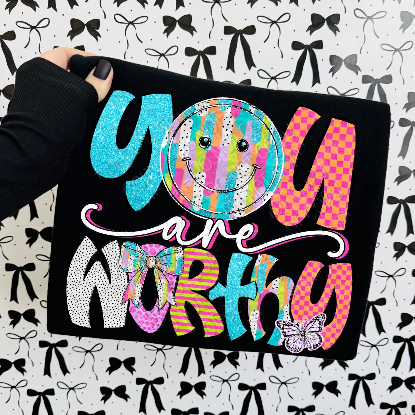 DTF Transfer You Are Worthy Faith-Based Print
