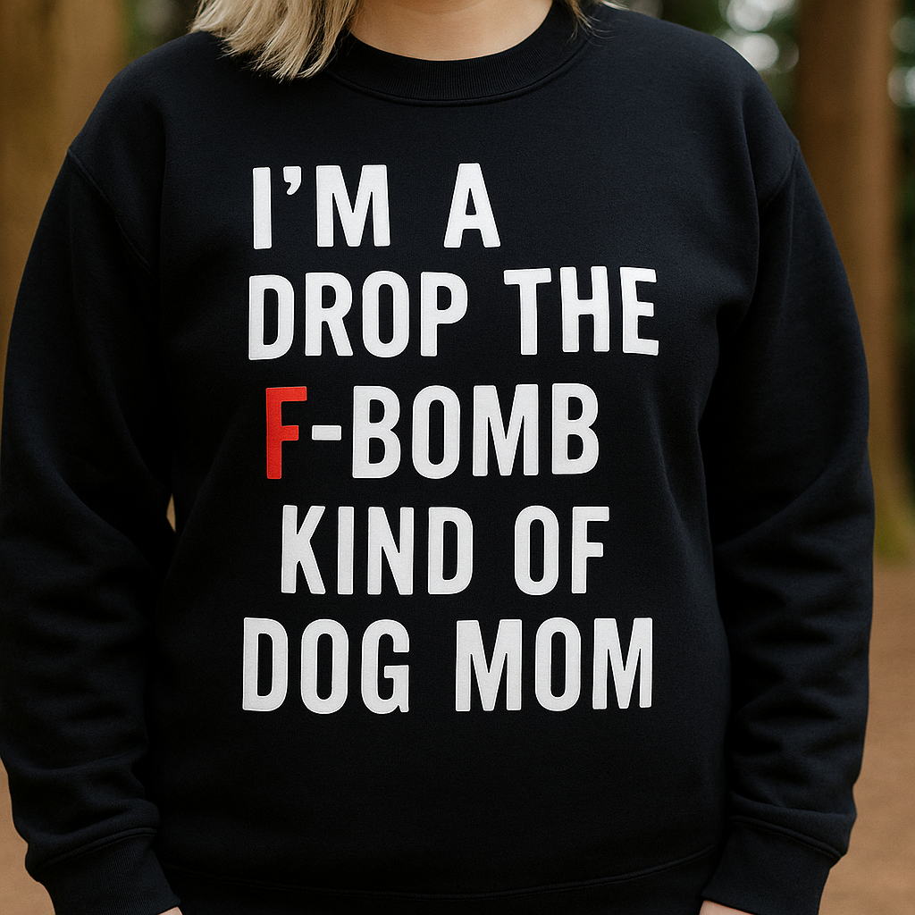 DTF Transfer – I’m a Drop the F-Bomb Kind of Dog Mom – Bold Funny Pet Lover Design