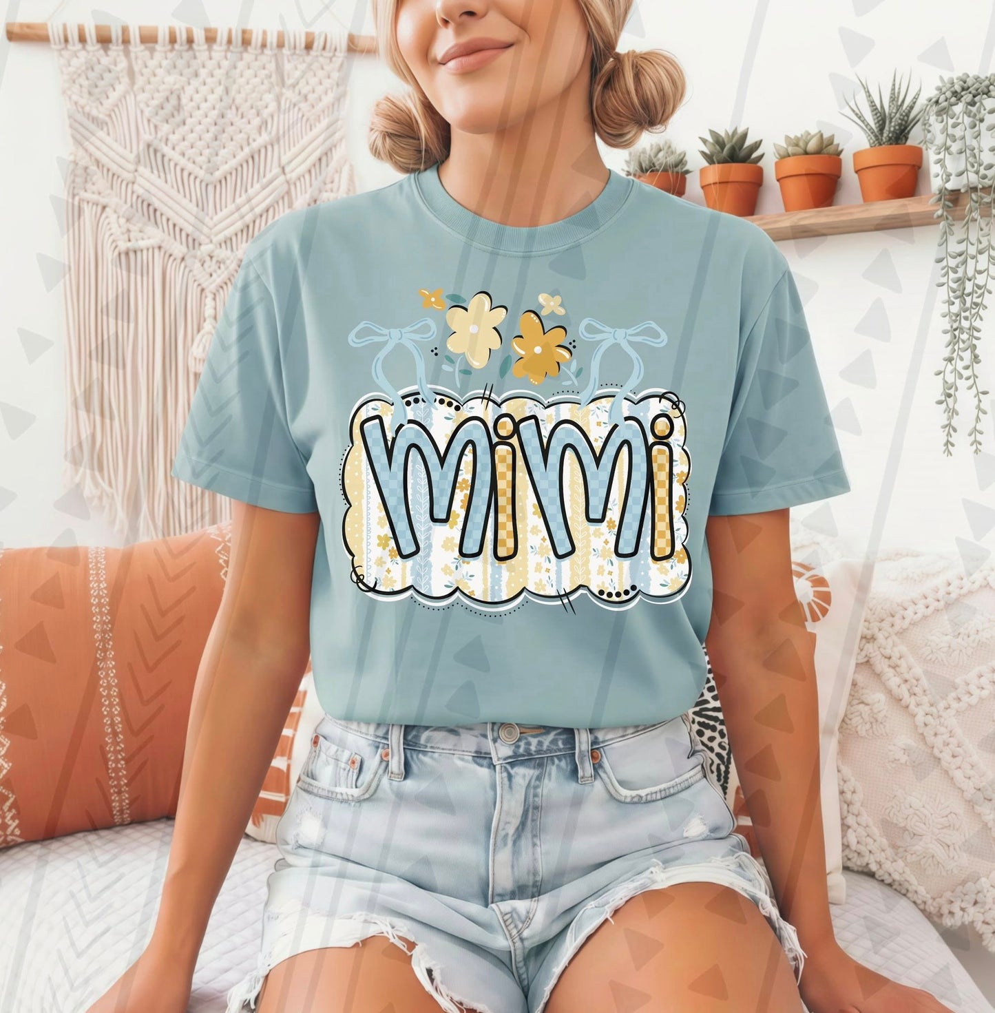 DTF Transfer Mimi Gigi Mama Vintage Floral Family