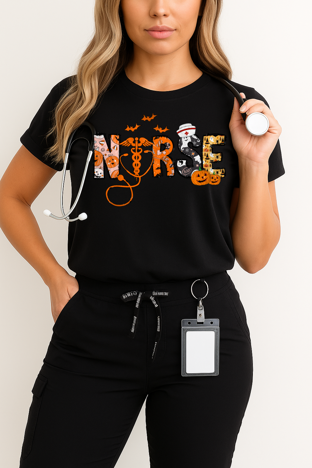 DTF Transfer Nurse Halloween – Cute Spooky Medical Print