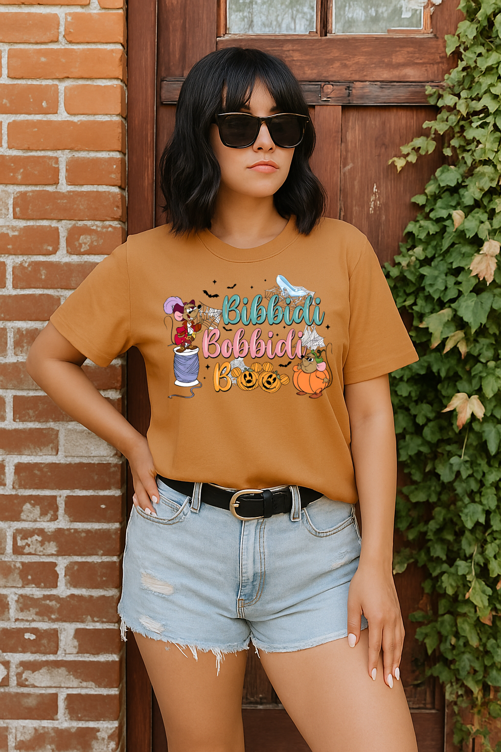 T-Shirt Sweatshirt Hoody Bibbidii Bobbidii Boo – Cute Halloween Pumpkin Mouse