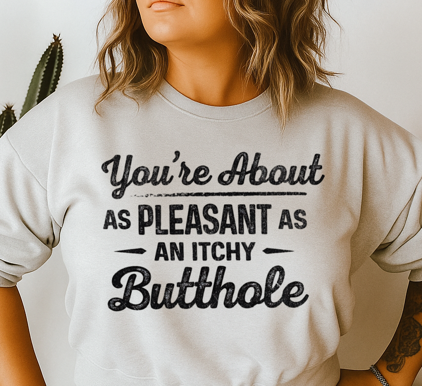 DTF Transfer You’re About as Pleasant as an Itchy Butthole
