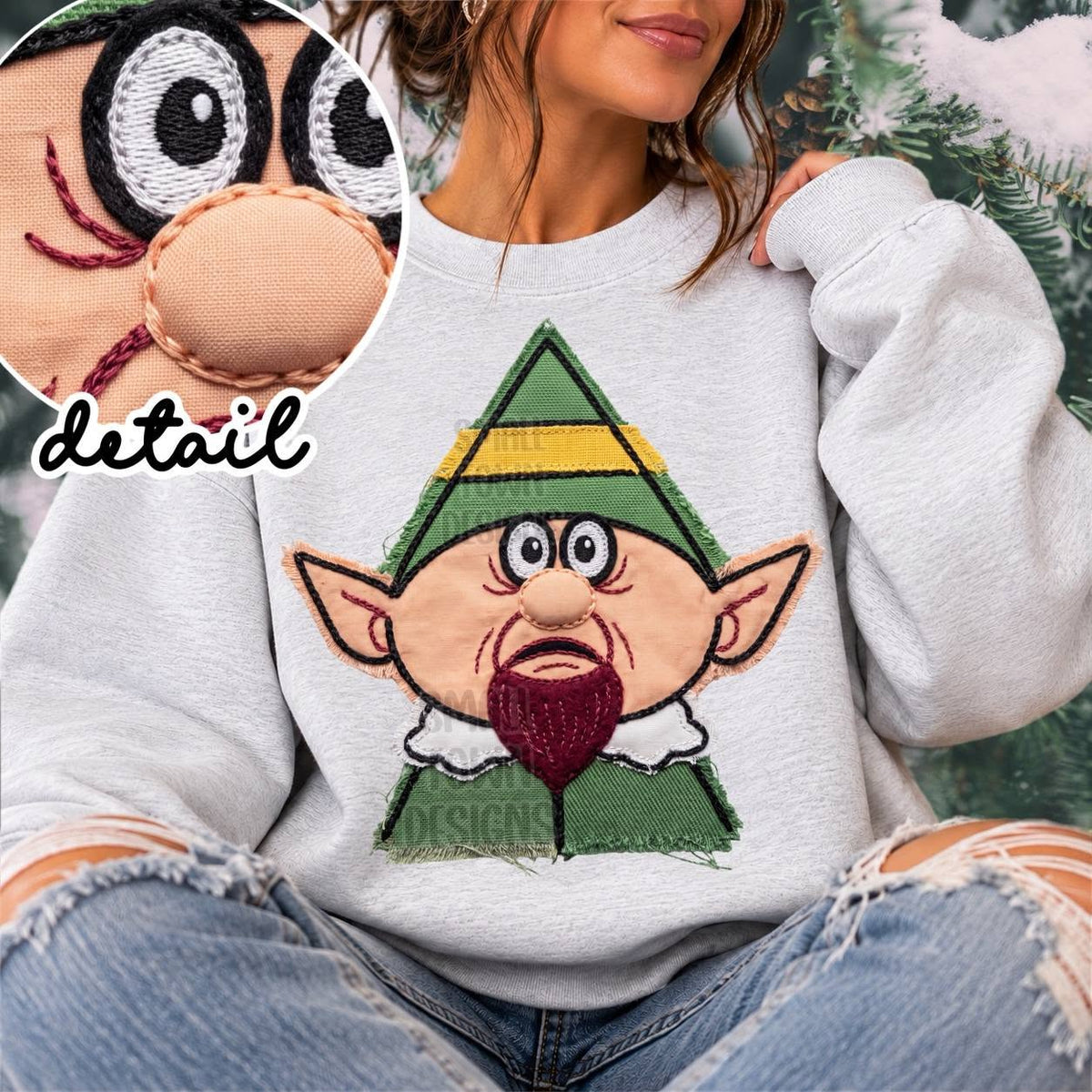 Christmas Elf DTF transfer garment mockup