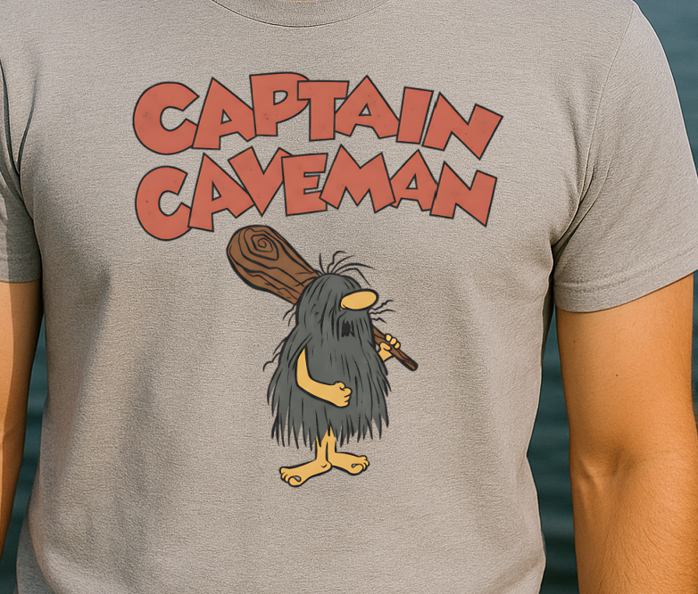 DTF Transfer Funny Caveman Character Graphic