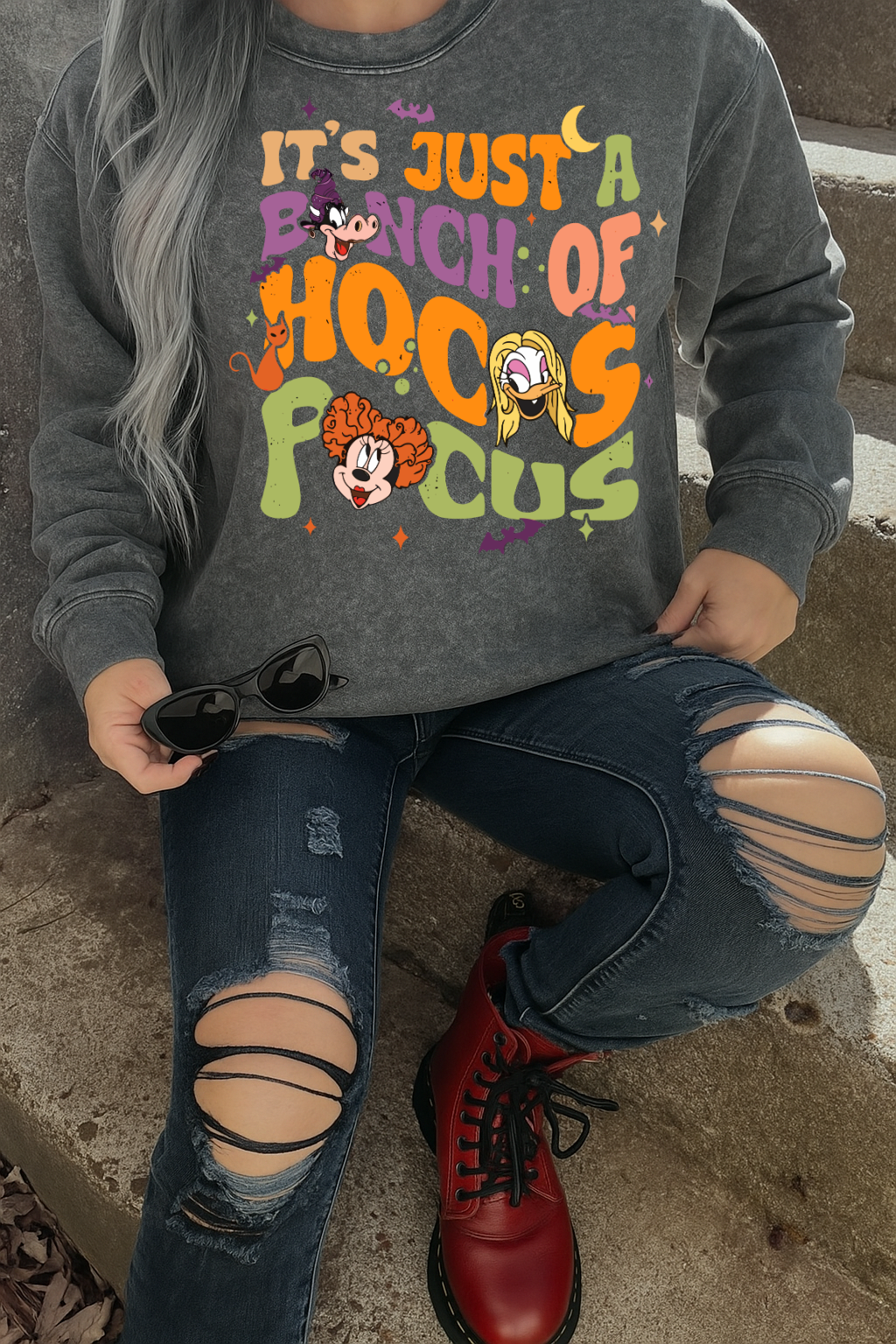 T-Shirt Hoody Crewneck HocusS PocuSs Sweatshirt – It’s Just a Bunch of HocusS PocusS Halloween Crewneck