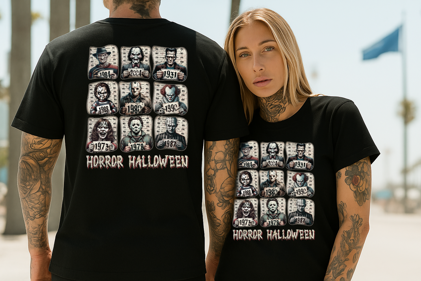 DTF Transfer Halloween – Horror Mugshots Classic Slashers Lineup