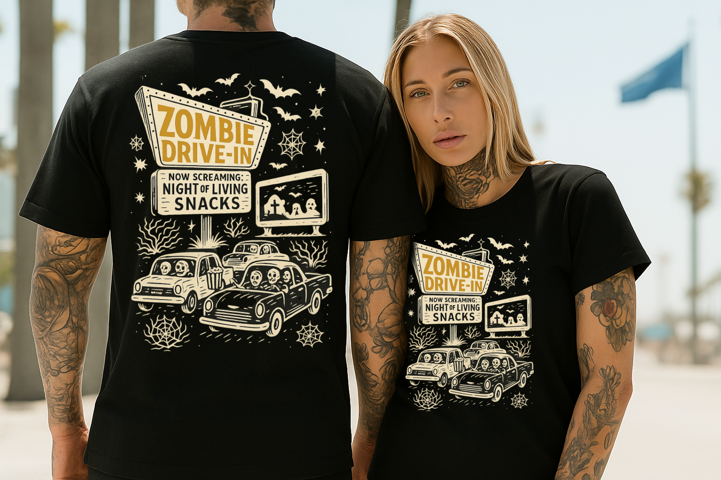 DTF Transfer Zombie Drive-In – Night of Living Snacks