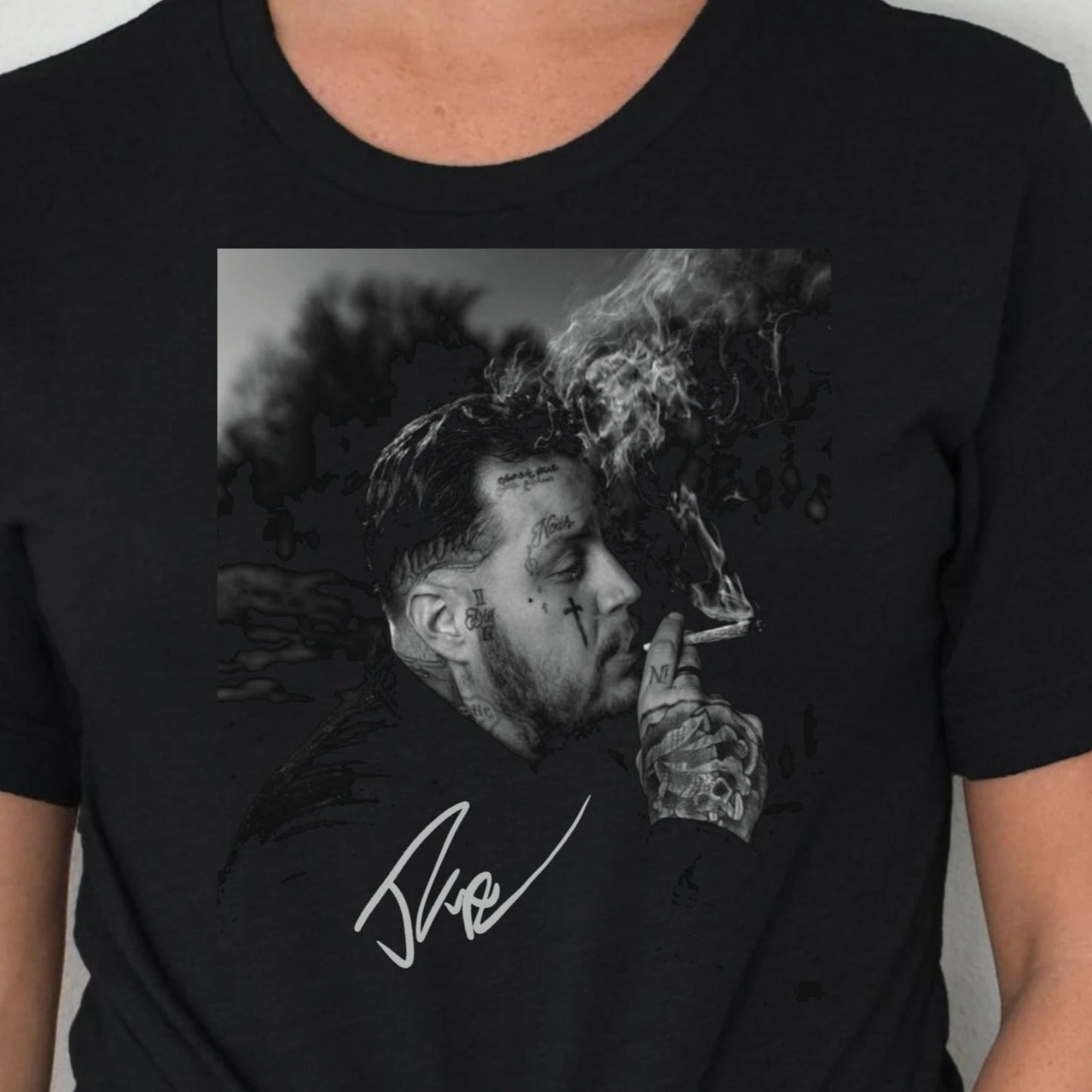 T-Shirt Hoodie Jelly R Smoking Portrait Western Crewneck sweatshirt .