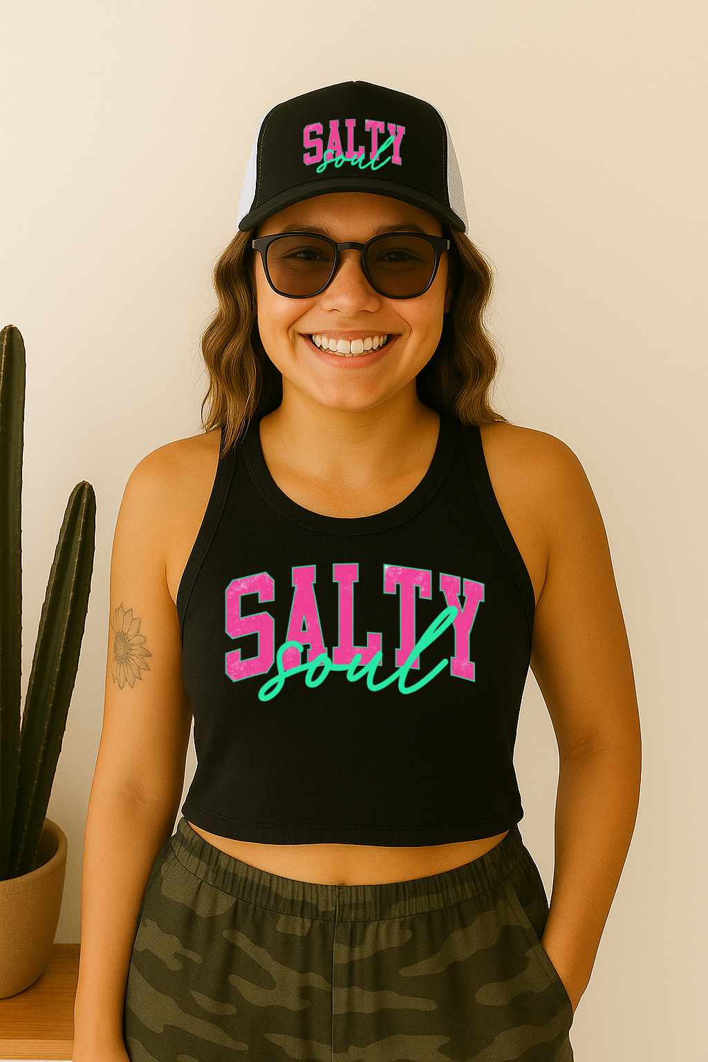 T-Shirt Crewneck Hoody – Salty Soul Retro Bold
